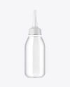 Clear Glass Cosmetic Bottle Mockup