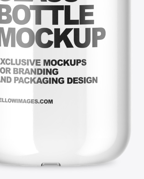 Clear Glass Cosmetic Bottle Mockup