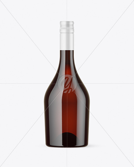 Amber Glass Bottle Mockup