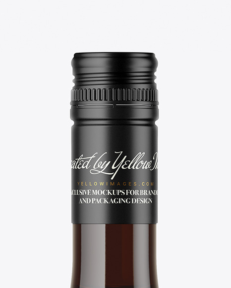 Amber Glass Bottle Mockup