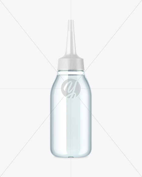 Blue Glass Cosmetic Bottle Mockup