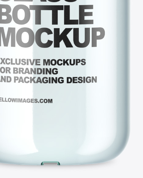 Blue Glass Cosmetic Bottle Mockup