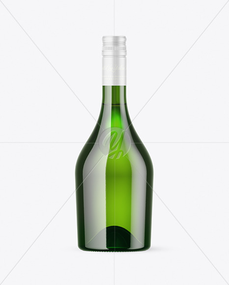 Green Glass Bottle Mockup