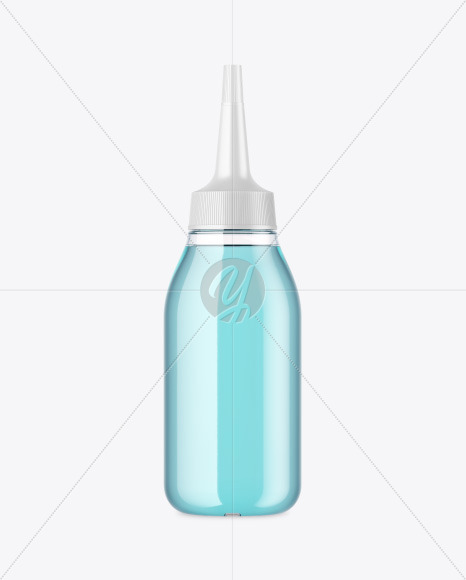 Clear Glass Cosmetic Bottle Mockup