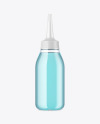 Clear Glass Cosmetic Bottle Mockup