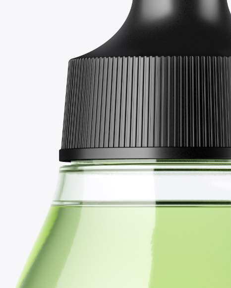 Clear Glass Cosmetic Bottle Mockup