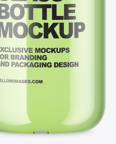 Clear Glass Cosmetic Bottle Mockup