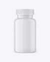 Glossy Plastic Pills Bottle Mockup