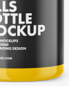 Glossy Plastic Pills Bottle Mockup