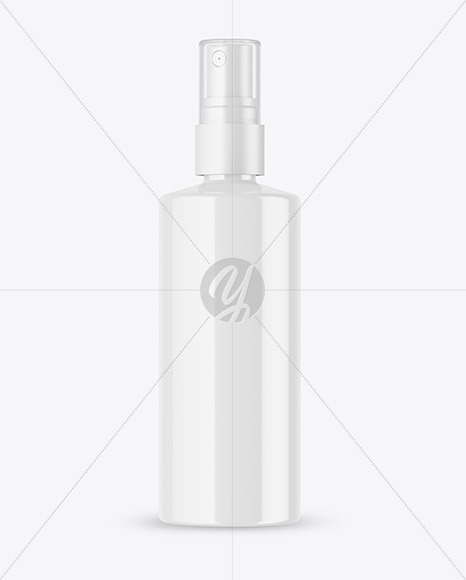 Glossy Spray Bottle Mockup