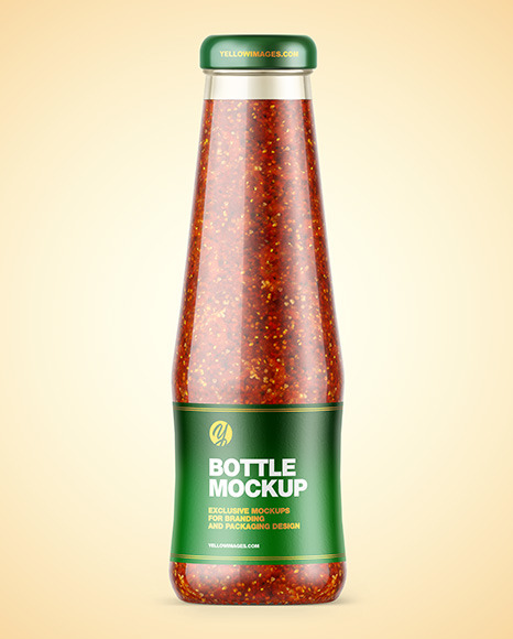 Chili Sauce Bottle Mockup