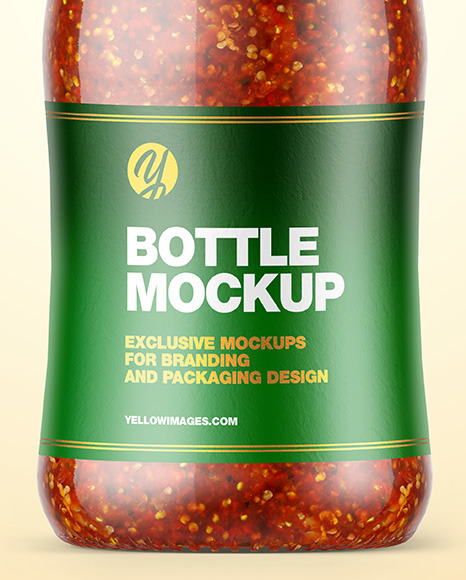 Chili Sauce Bottle Mockup