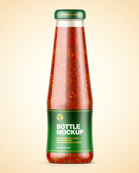 Salsa Sauce Bottle Mockup