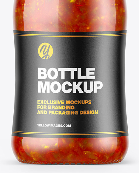 Salsa Sauce Bottle Mockup