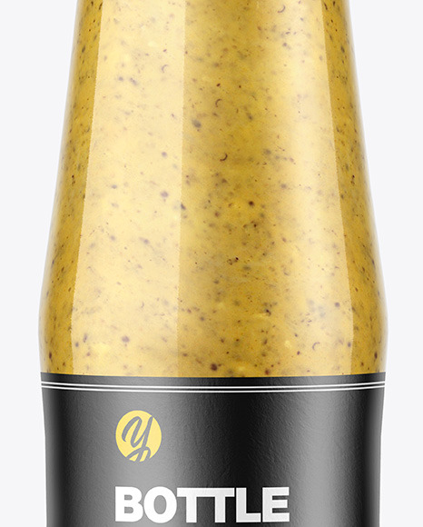 Mustard Sauce Bottle Mockup