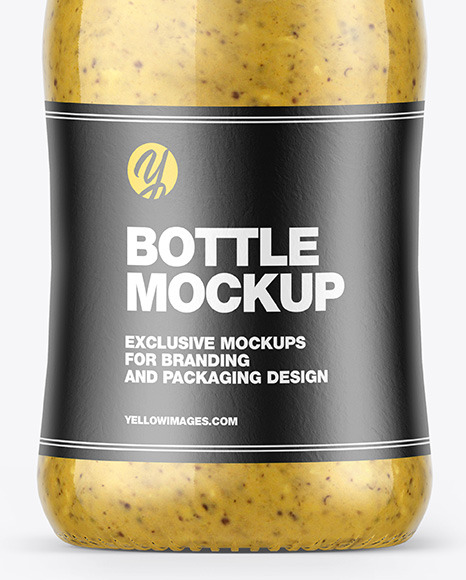 Mustard Sauce Bottle Mockup