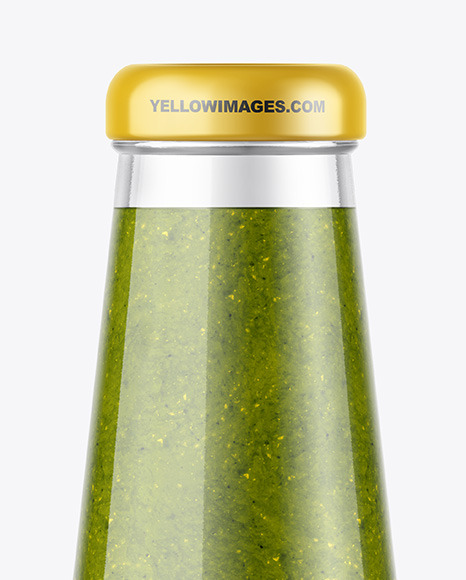 Pesto Sauce Bottle Mockup