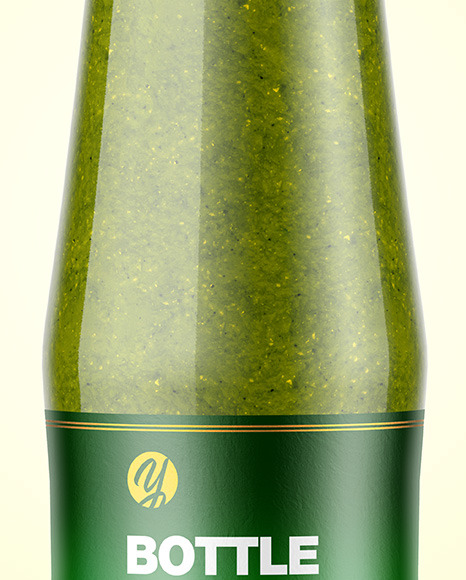 Pesto Sauce Bottle Mockup