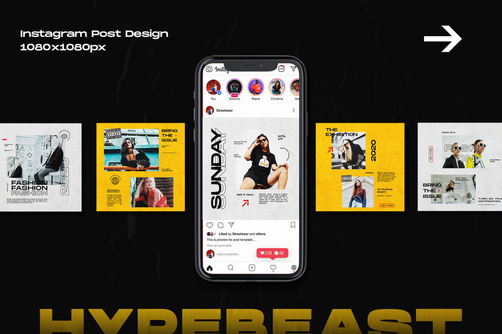 Yelloz - Instagram Stories &amp; Post Template