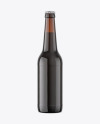 Amber Glass Dark Beer Bottle Mockup