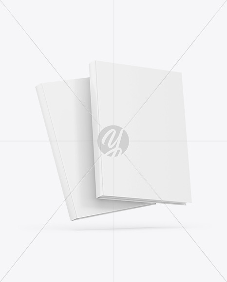 Two Hardcover Books Mockup