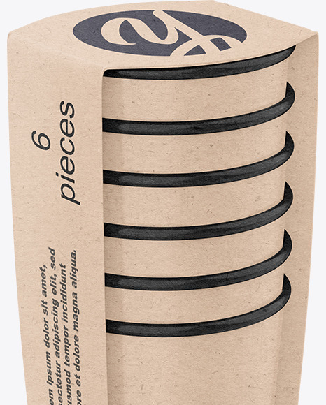 Kraft Paper Cups Mockup