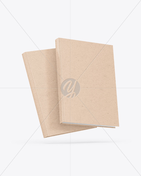 Two Kraft Paper Books Mockup