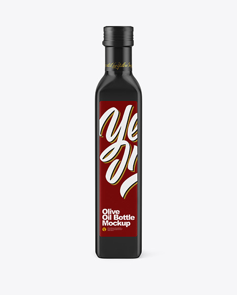 Glossy Ceramic Olive Oil Bottle Mockup