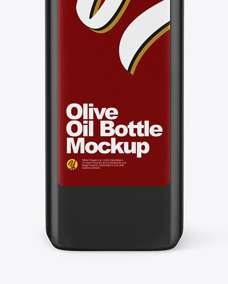 Glossy Ceramic Olive Oil Bottle Mockup