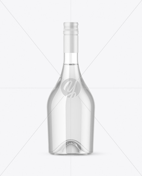 Clear Glass Vodka Bottle Mockup