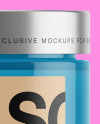 Clear Glass Jar With Colored Gel Mockup