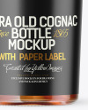 Clear Glass Cognac Bottle Mockup