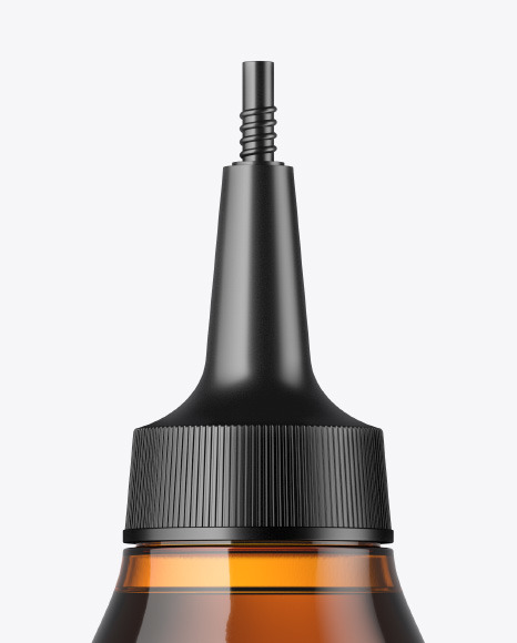 Amber Glass Cosmetic Bottle Mockup