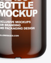 Amber Glass Cosmetic Bottle Mockup