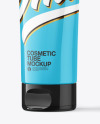 Glossy Cosmetic Tube with Box Mockup