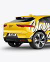 Electric Crossover SUV Mockup - Back Half Side View