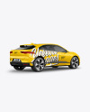 Electric Crossover SUV Mockup - Back Half Side View