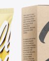 Glossy Cosmetic Tube with Kraft Box Mockup