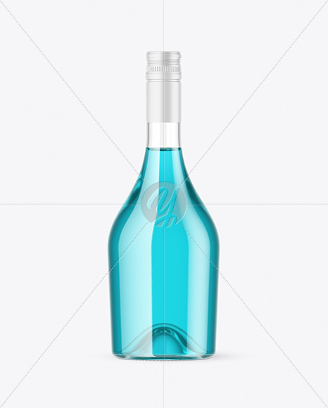 Clear Glass Liquor Bottle Mockup