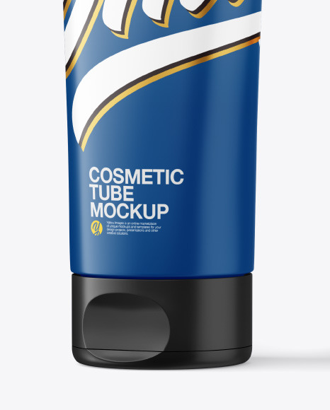 Matte Cosmetic Tube with Kraft Box Mockup