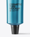 Metallic Cosmetic Tube with Box Mockup