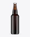 Amber Glass Dark Beer Bottle Mockup