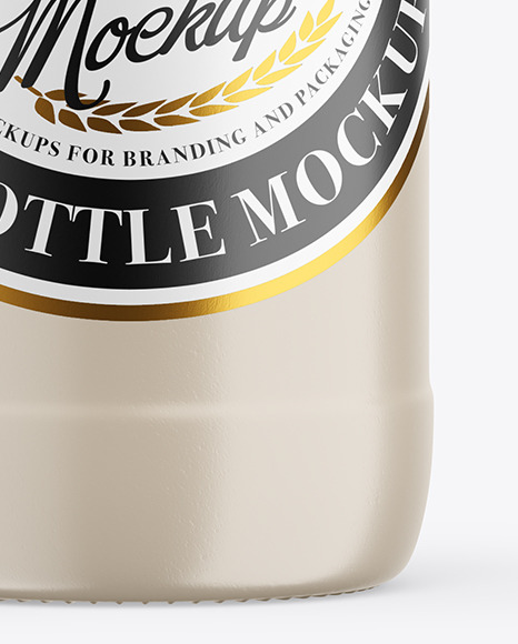 Ceramic Beer Bottle Mockup