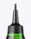 Green Glass Cosmetic Bottle Mockup