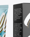 Metallic Cosmetic Tube with Box Mockup