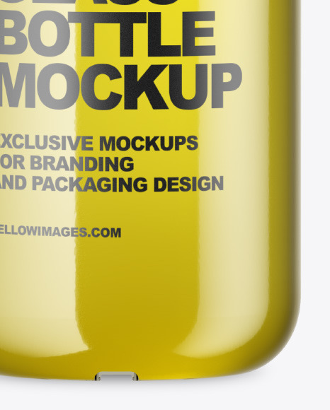 Clear Glass Cosmetic Bottle w/ Oil Mockup