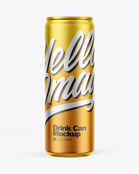 Matte Metallic Drink Can Mockup