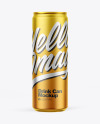 Matte Metallic Drink Can Mockup