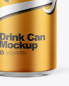 Matte Metallic Drink Can Mockup