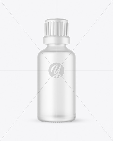 50ml Frosted Glass Bottle Mockup